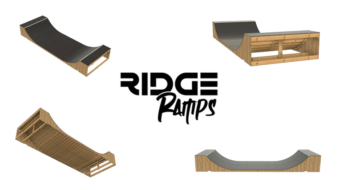 half pipe skate ramp & skateboard